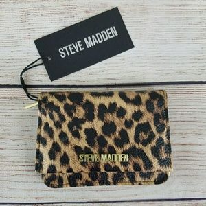 Steve Madden Leopard Cheetah Print Mini Wallet NEW